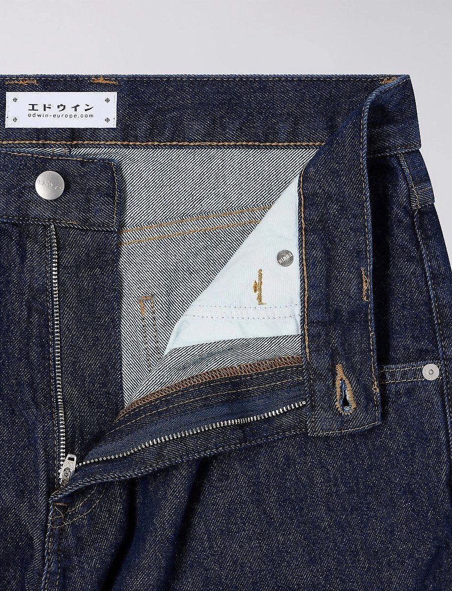 Edwin - Tyrell Pant - nach stil kaufen - blue - dark marble wash - 2
