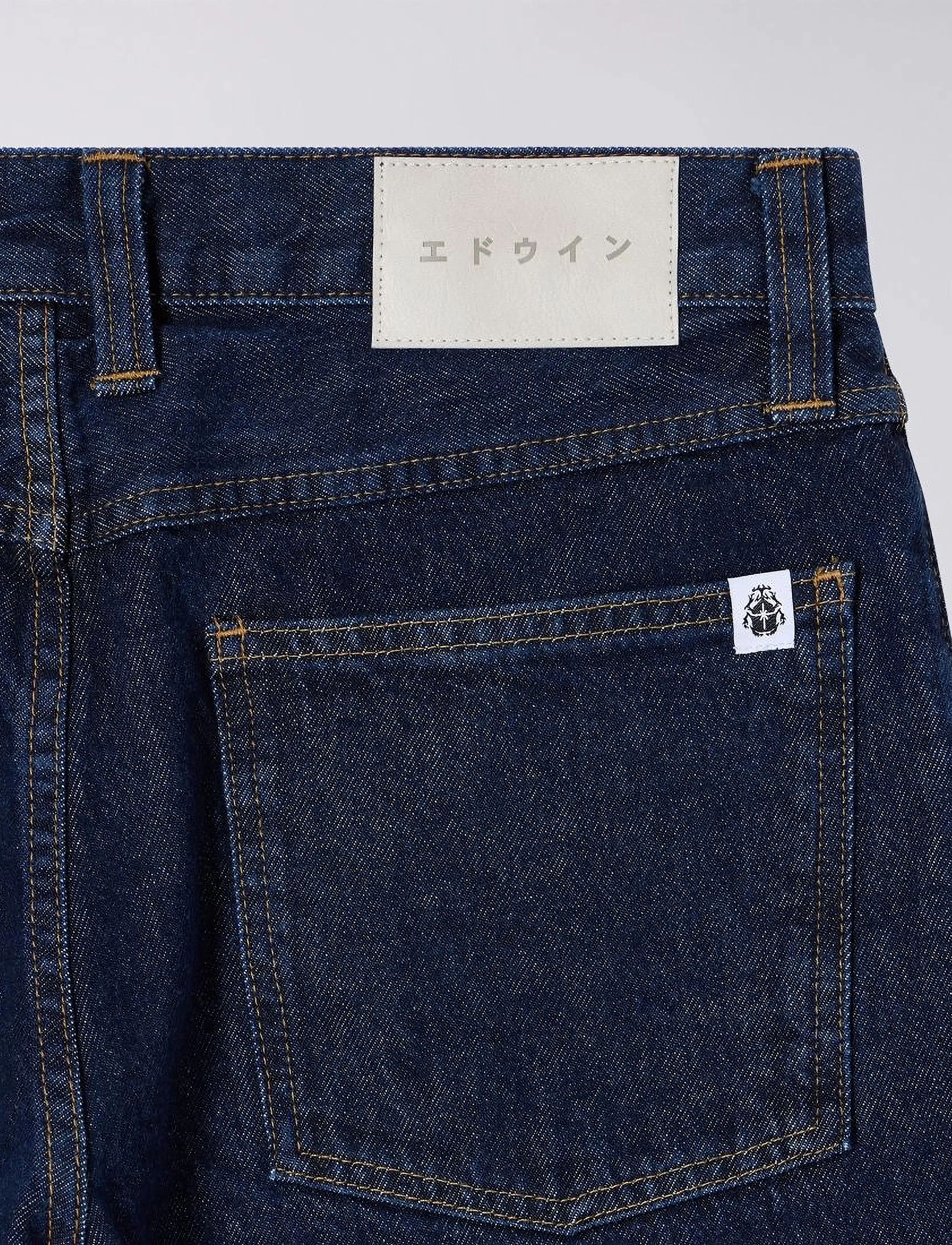 Edwin - Tyrell Pant - nach stil kaufen - blue - dark marble wash - 4
