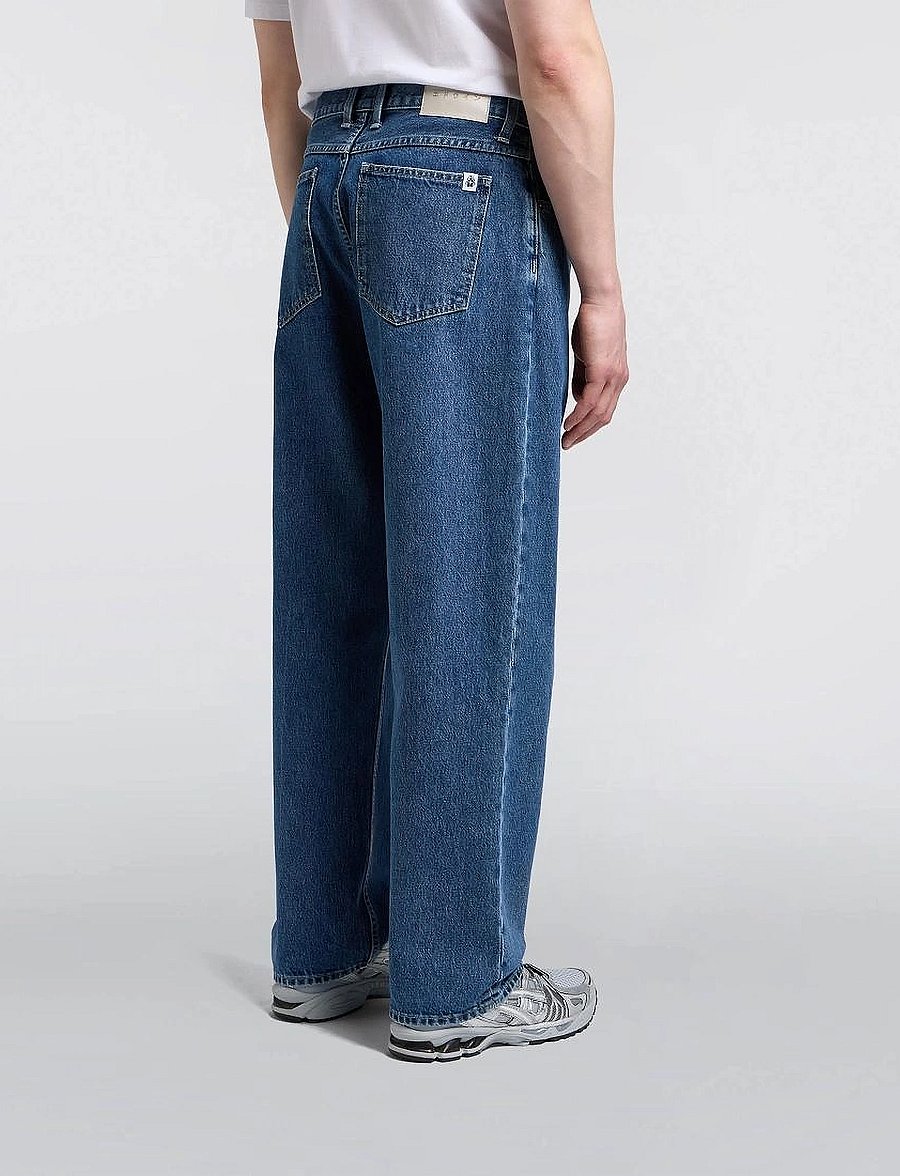 Edwin - Matrix Pant - loose jeans - blue - mid marble wash - 3