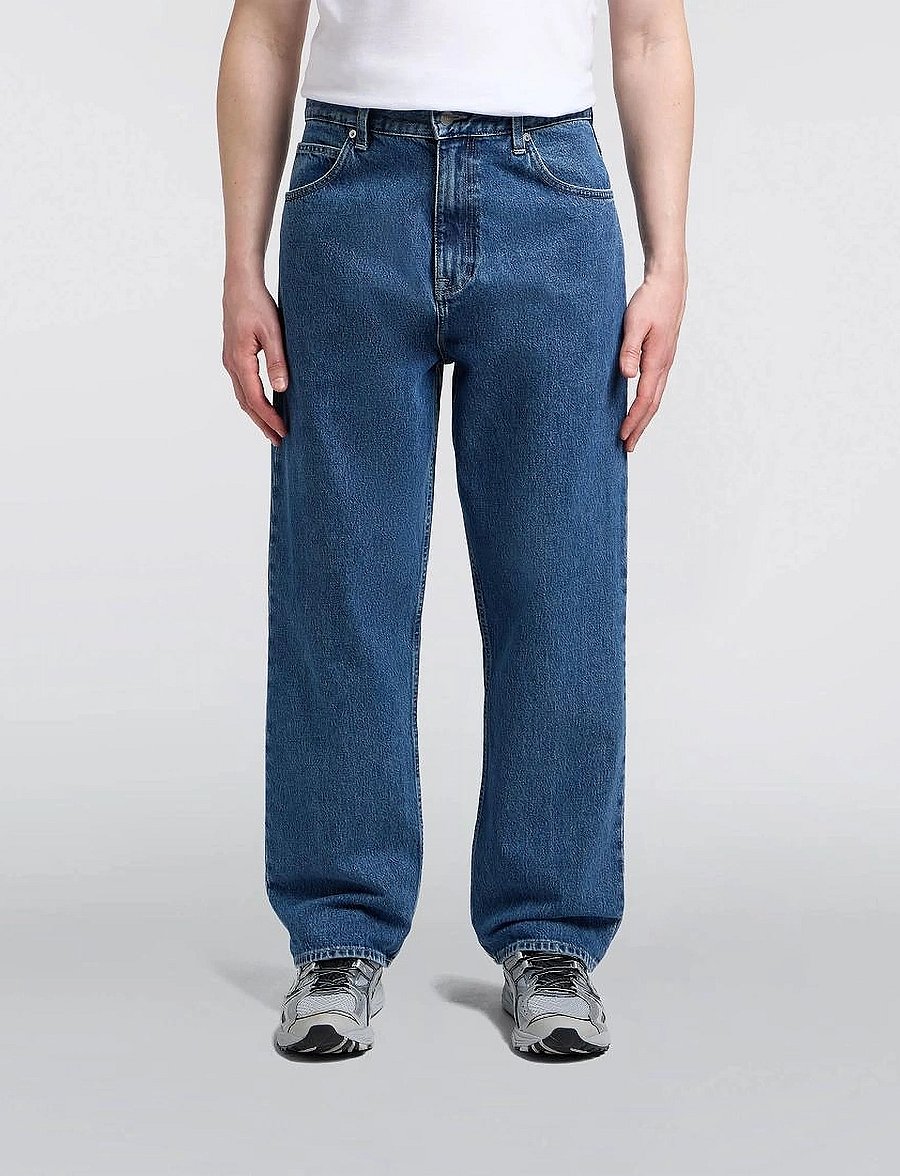 Edwin - Matrix Pant - Blue - Mid Marble Wash - loose jeans - blue - mid marble wash - 0