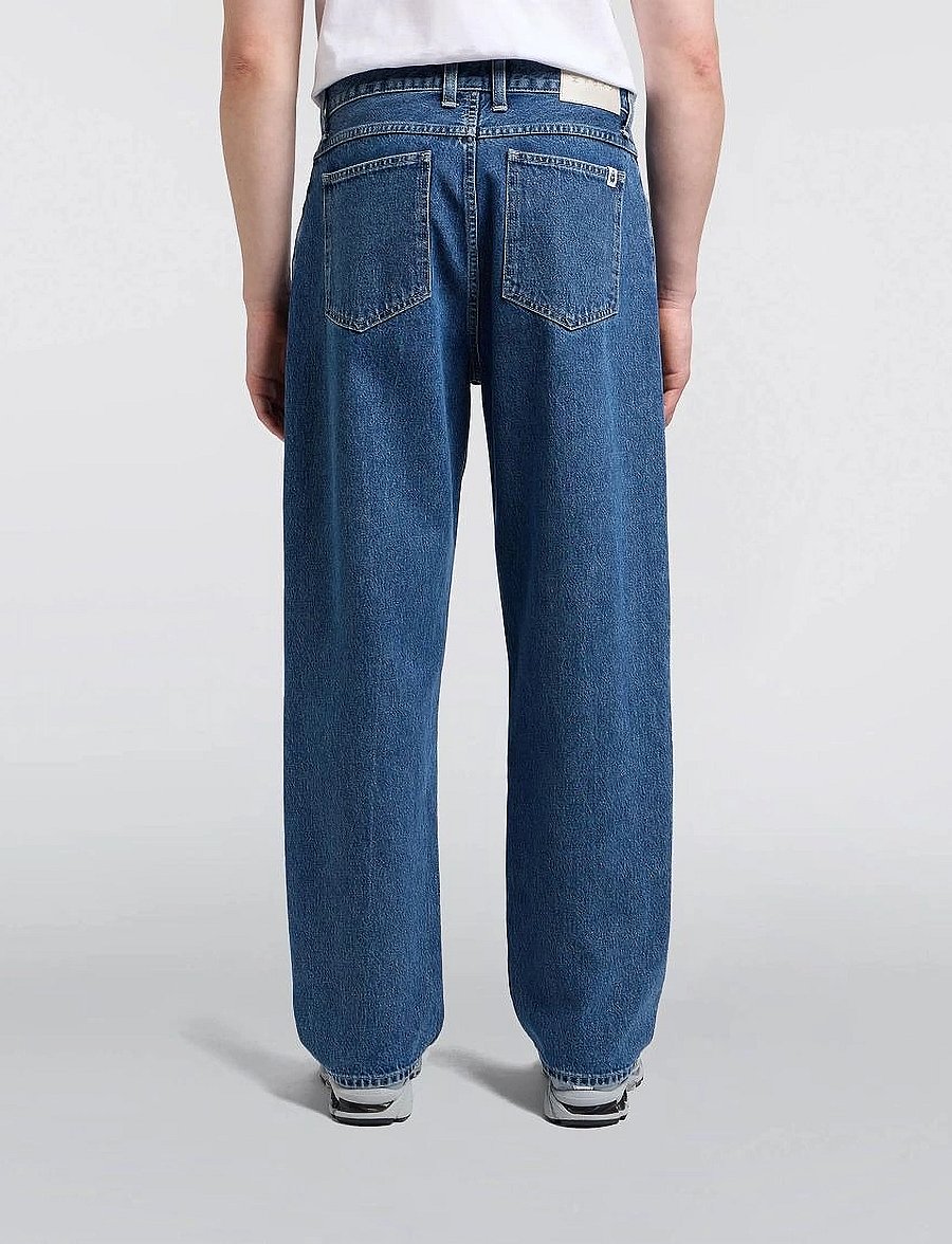 Edwin - Matrix Pant - Blue - Mid Marble Wash - loose jeans - blue - mid marble wash - 4