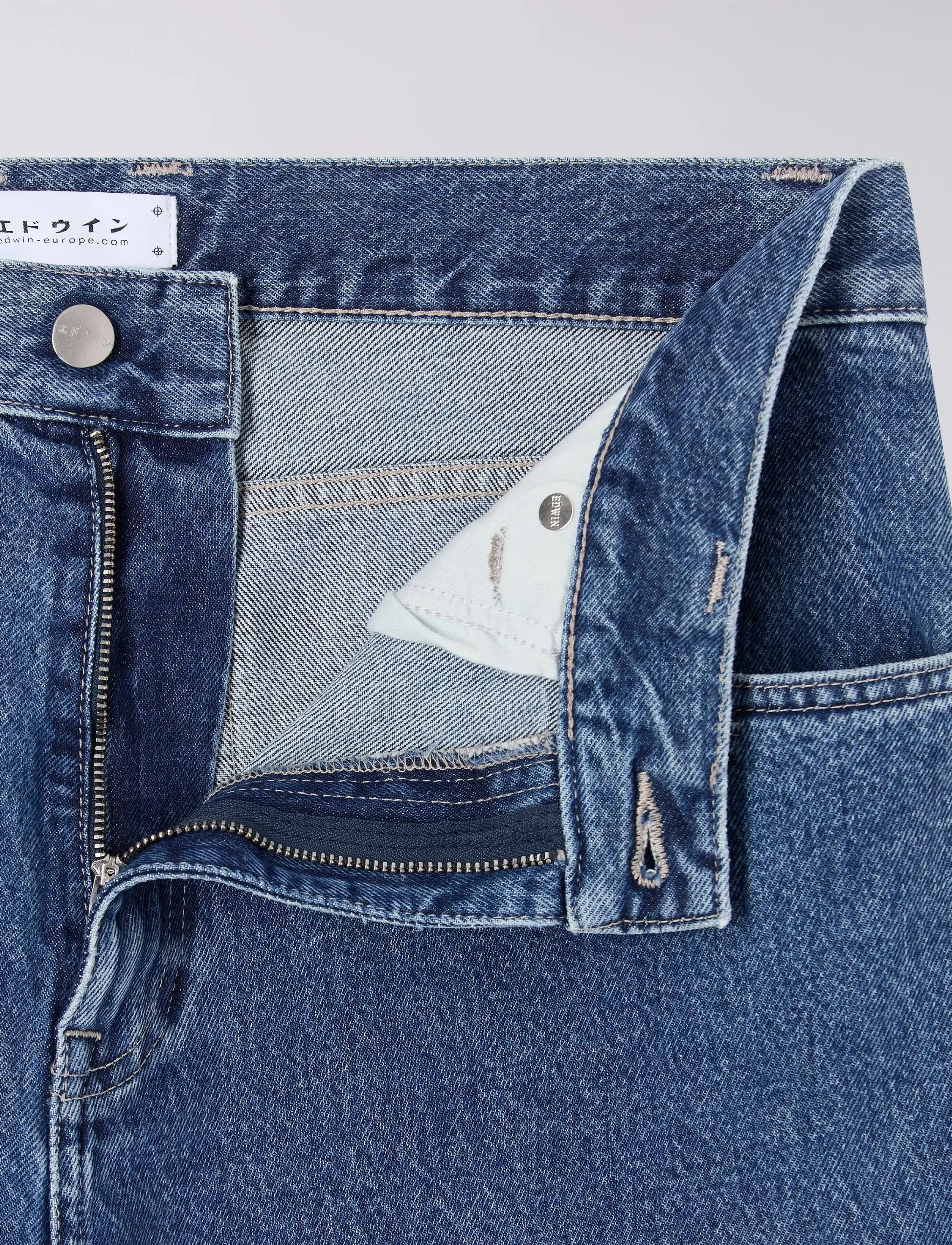 Edwin - Matrix Pant - Blue - Mid Marble Wash - loose jeans - blue - mid marble wash - 5