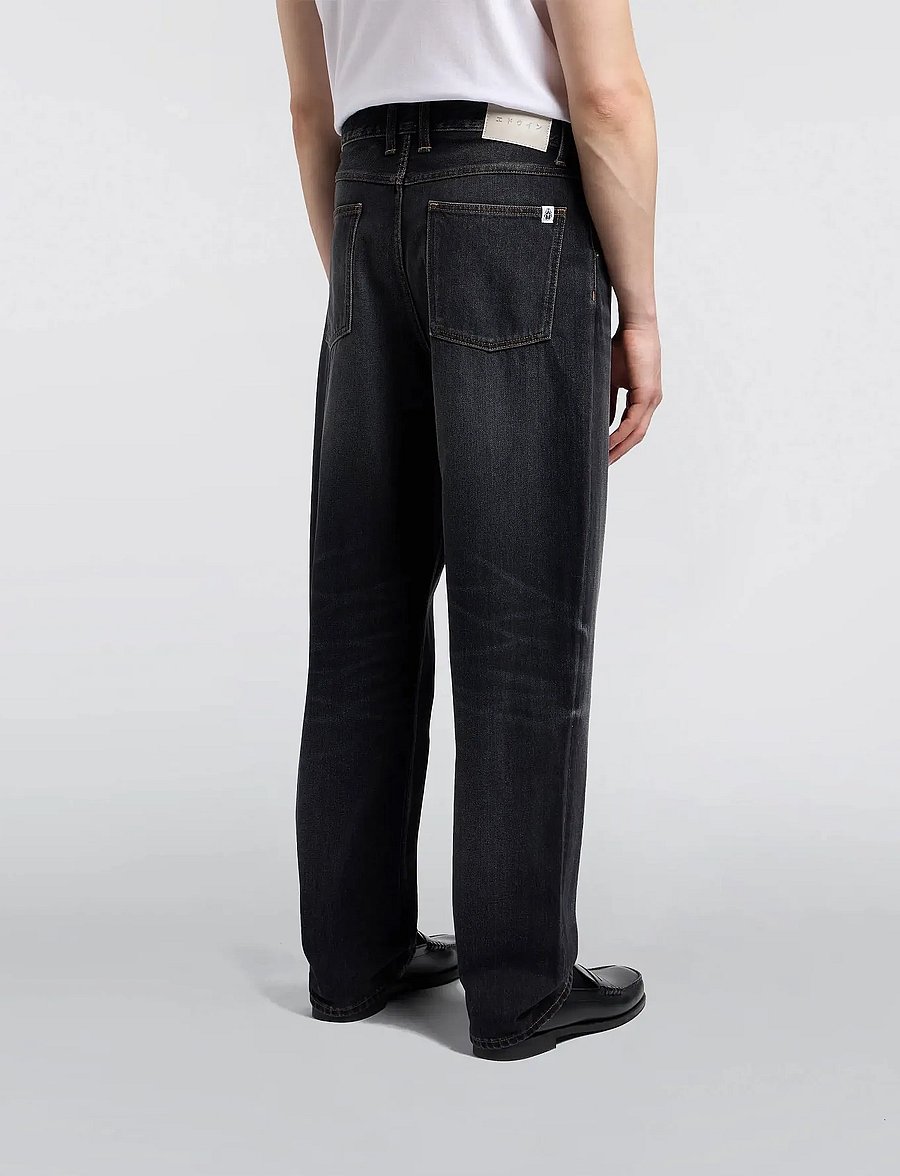 Edwin - TYRELL PANT - loose jeans - black - mezes wash - 4