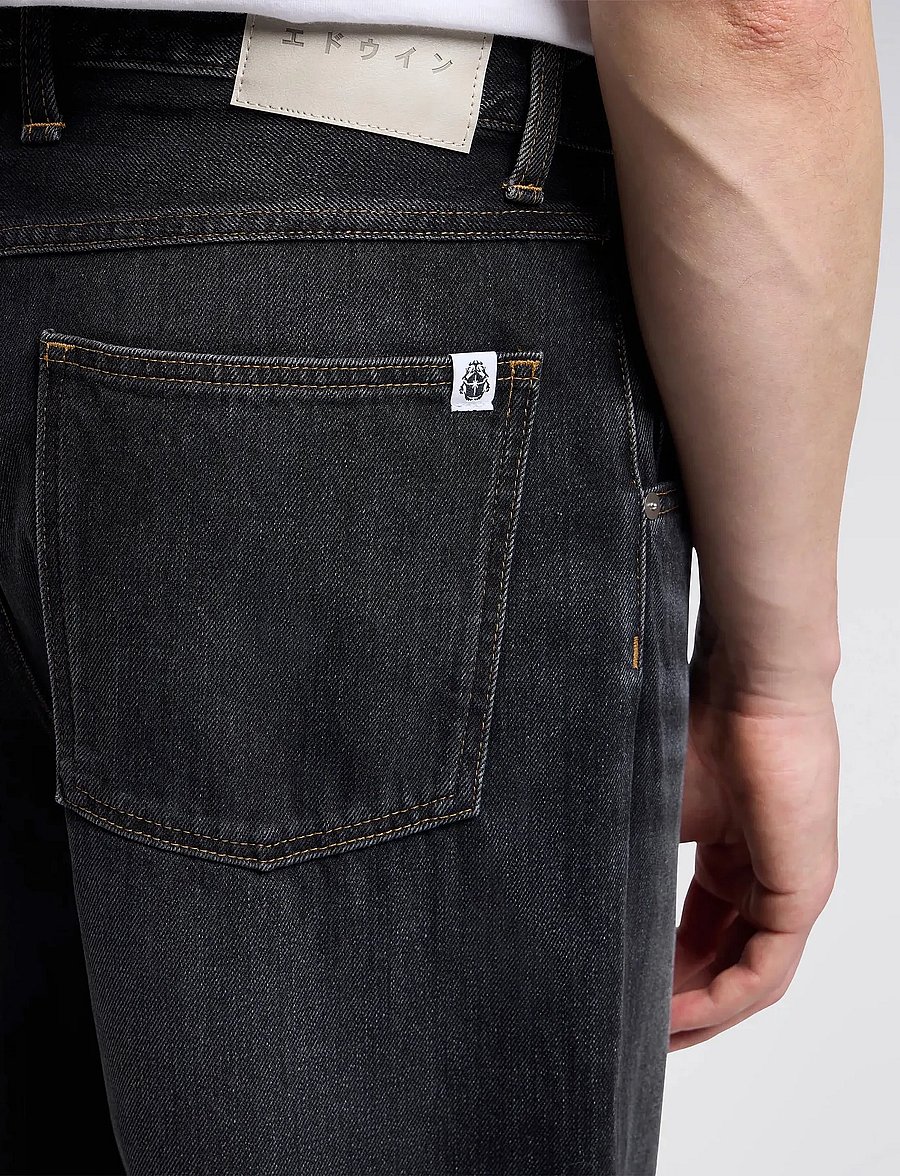 Edwin - TYRELL PANT - loose jeans - black - mezes wash - 5
