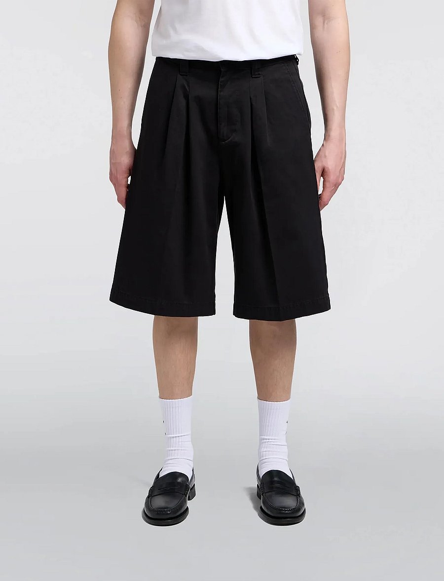Edwin - Adams Short-Black - chinos shorts - black - 0