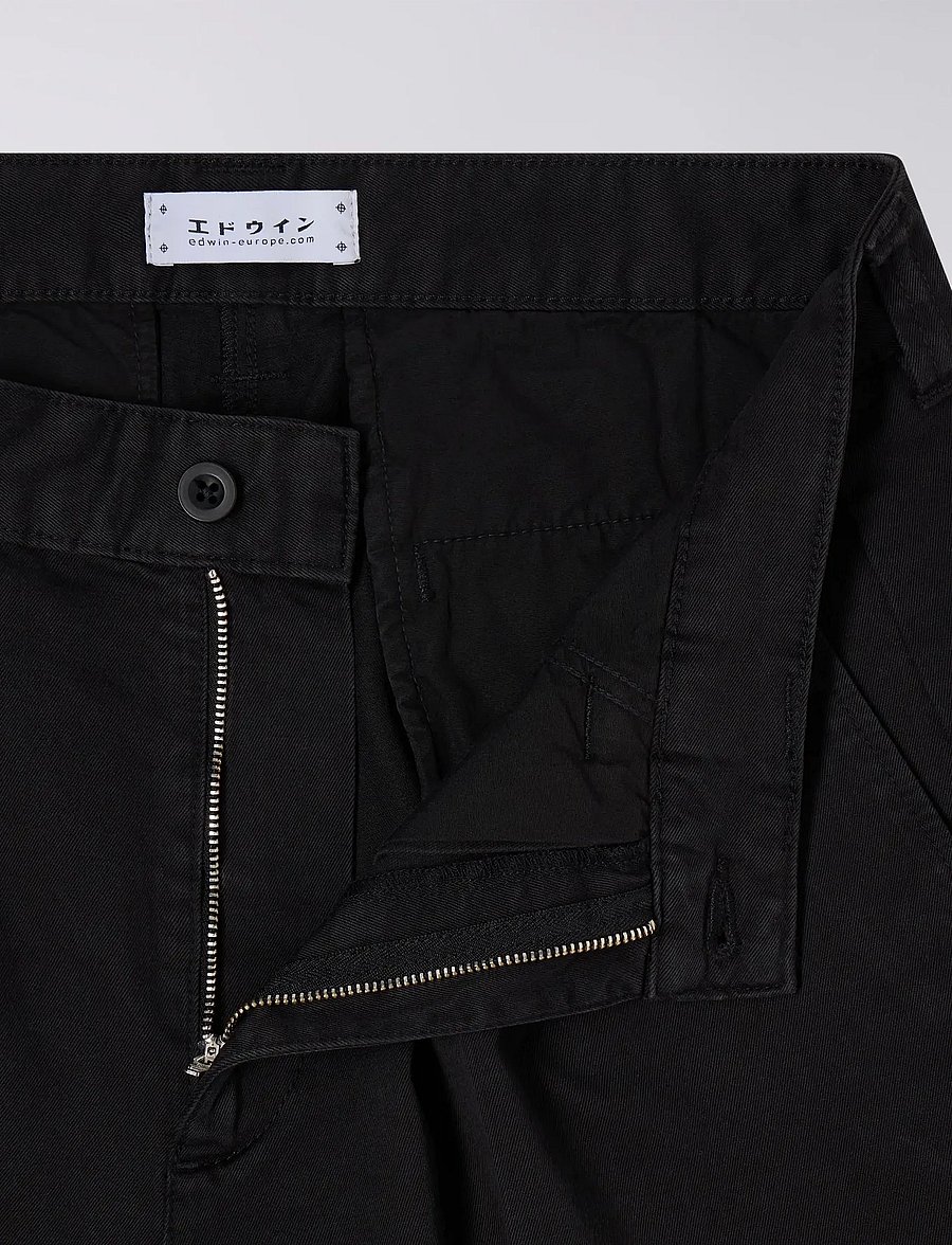 Edwin - Adams Short-Black - chinos shorts - black - 5