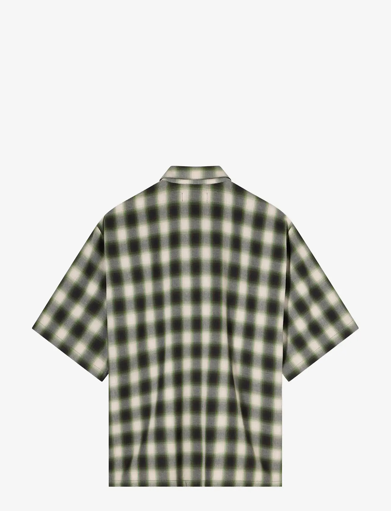 Edwin - Millbury Shirt Ss - Green / Black - kurzarmhemden - green / black - 1