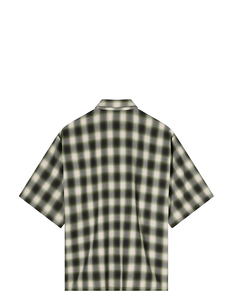 Edwin - Millbury Shirt Ss - Green / Black - kurzarmhemden - green / black - 1