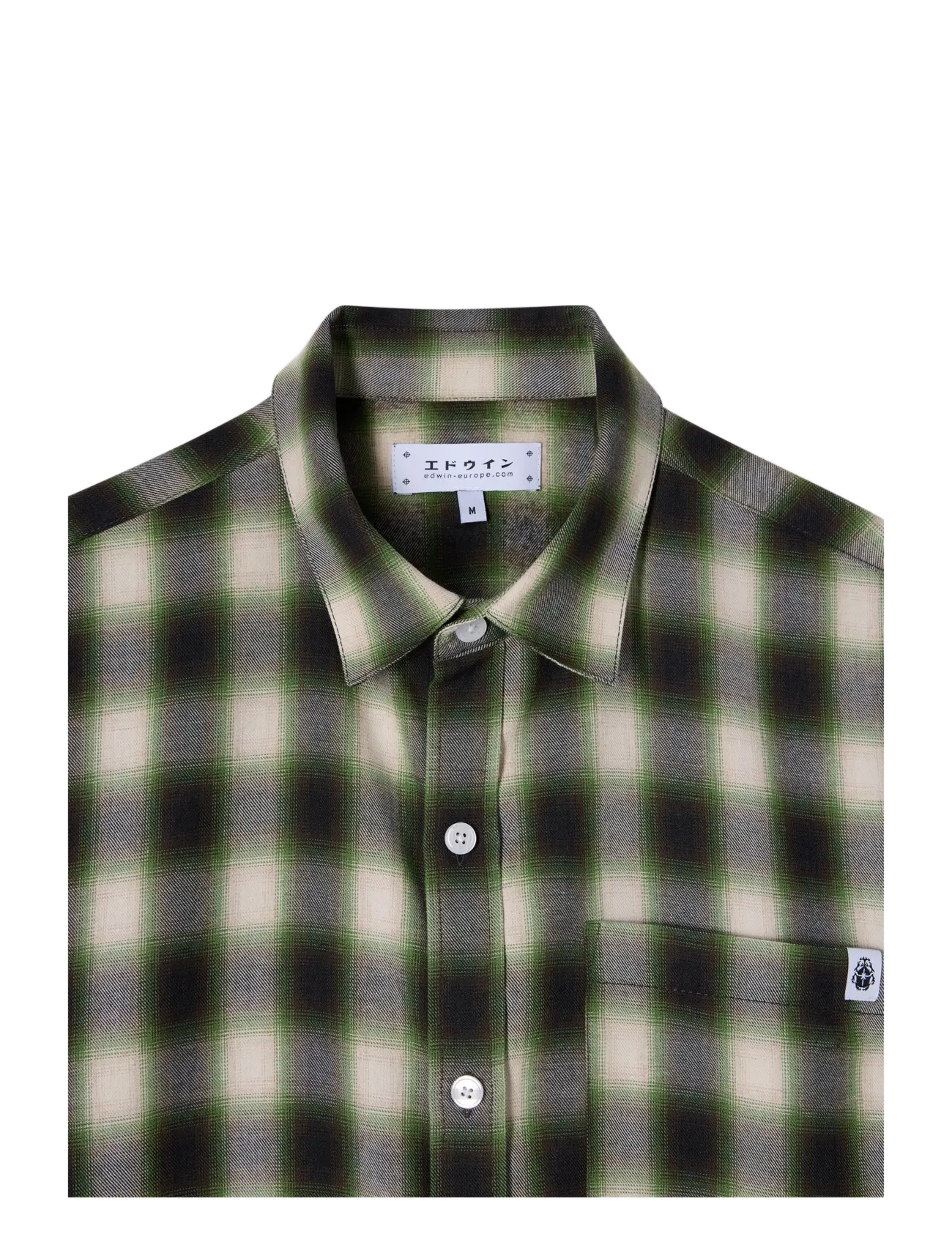 Edwin - Millbury Shirt Ss - Green / Black - kortärmade skjortor - green / black - 2