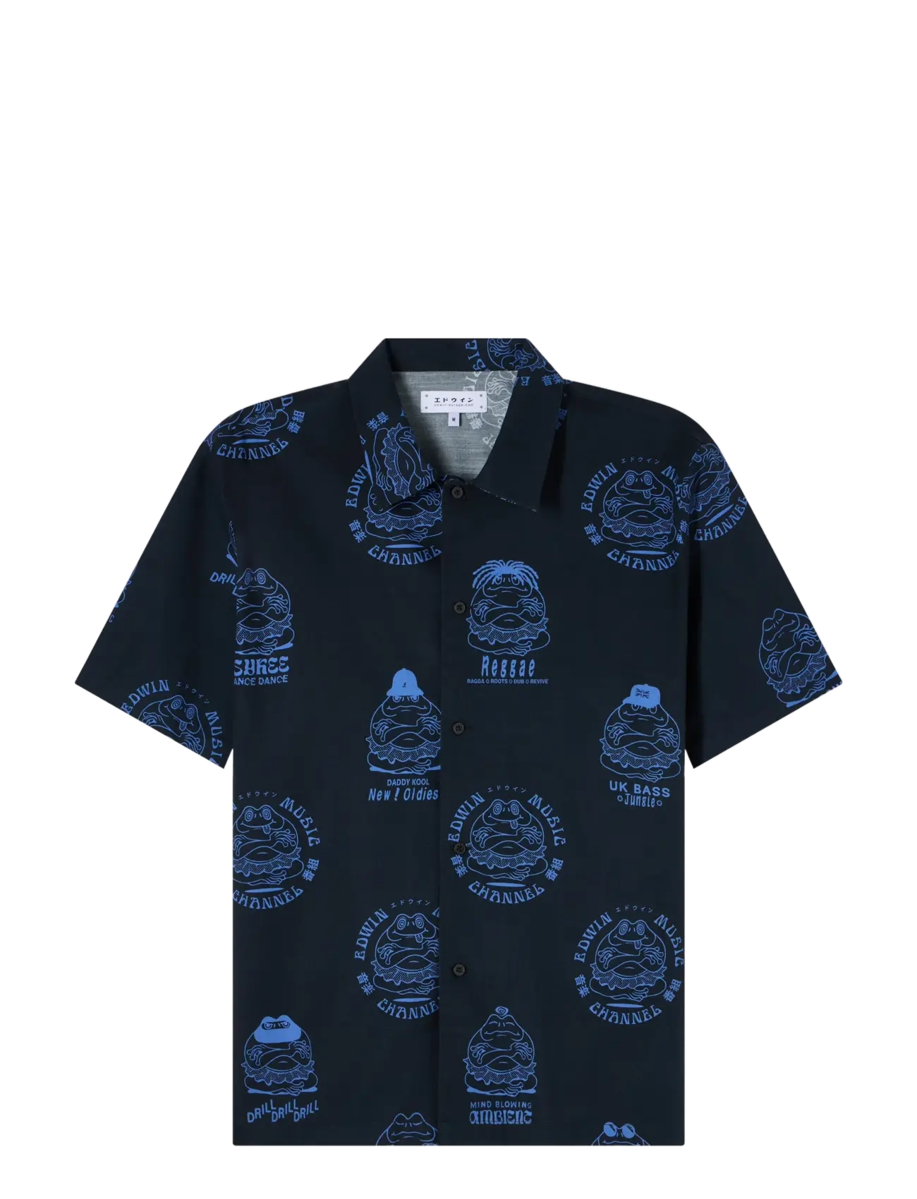 Edwin Emc Shirt Ss Multicolor, M, Shirts, Schwarz - Short-sleeved Männerswear