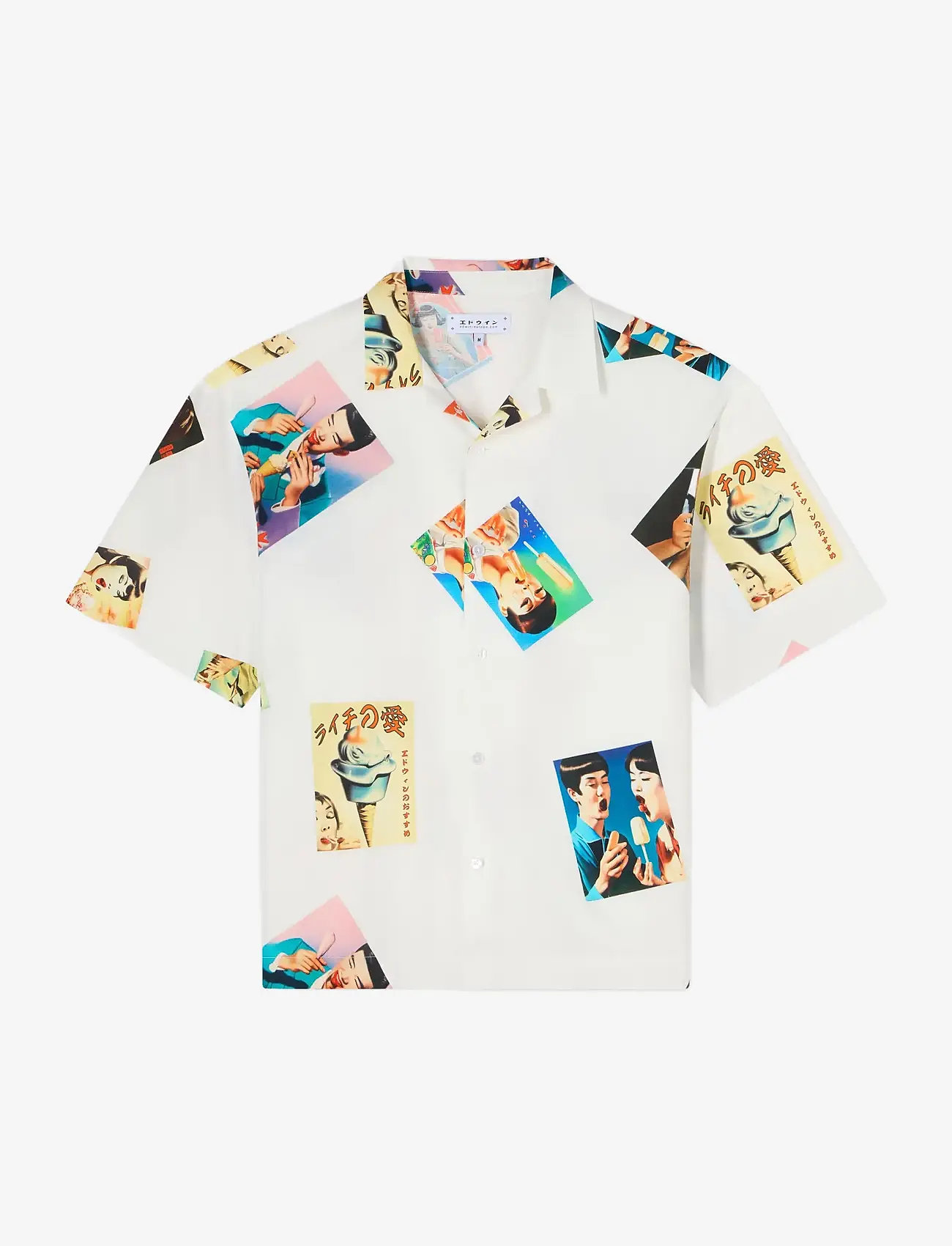 Edwin - Aisukurimu Shirt Ss - Multicolor - lühikeste varrukatega särgid - multicolor - 0