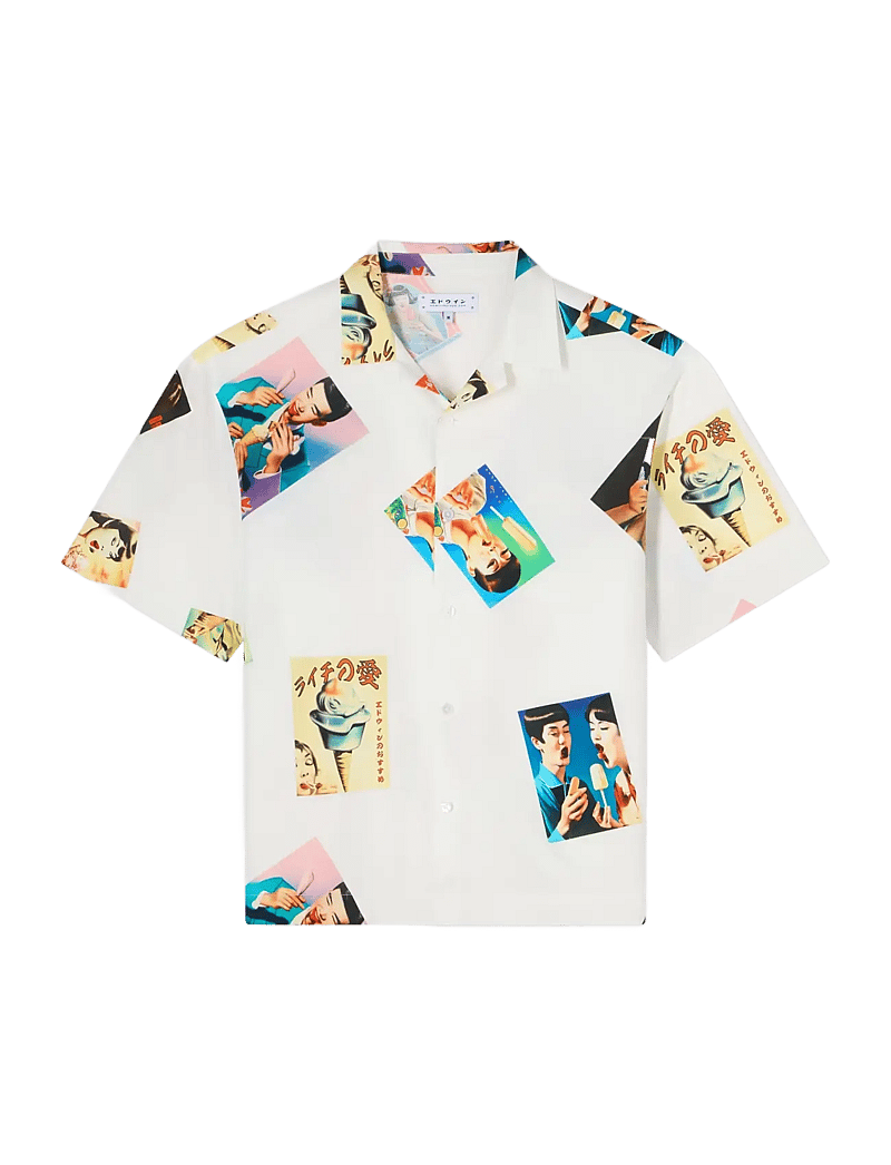 Edwin - Aisukurimu Shirt Ss - Multicolor - lühikeste varrukatega särgid - multicolor - 0