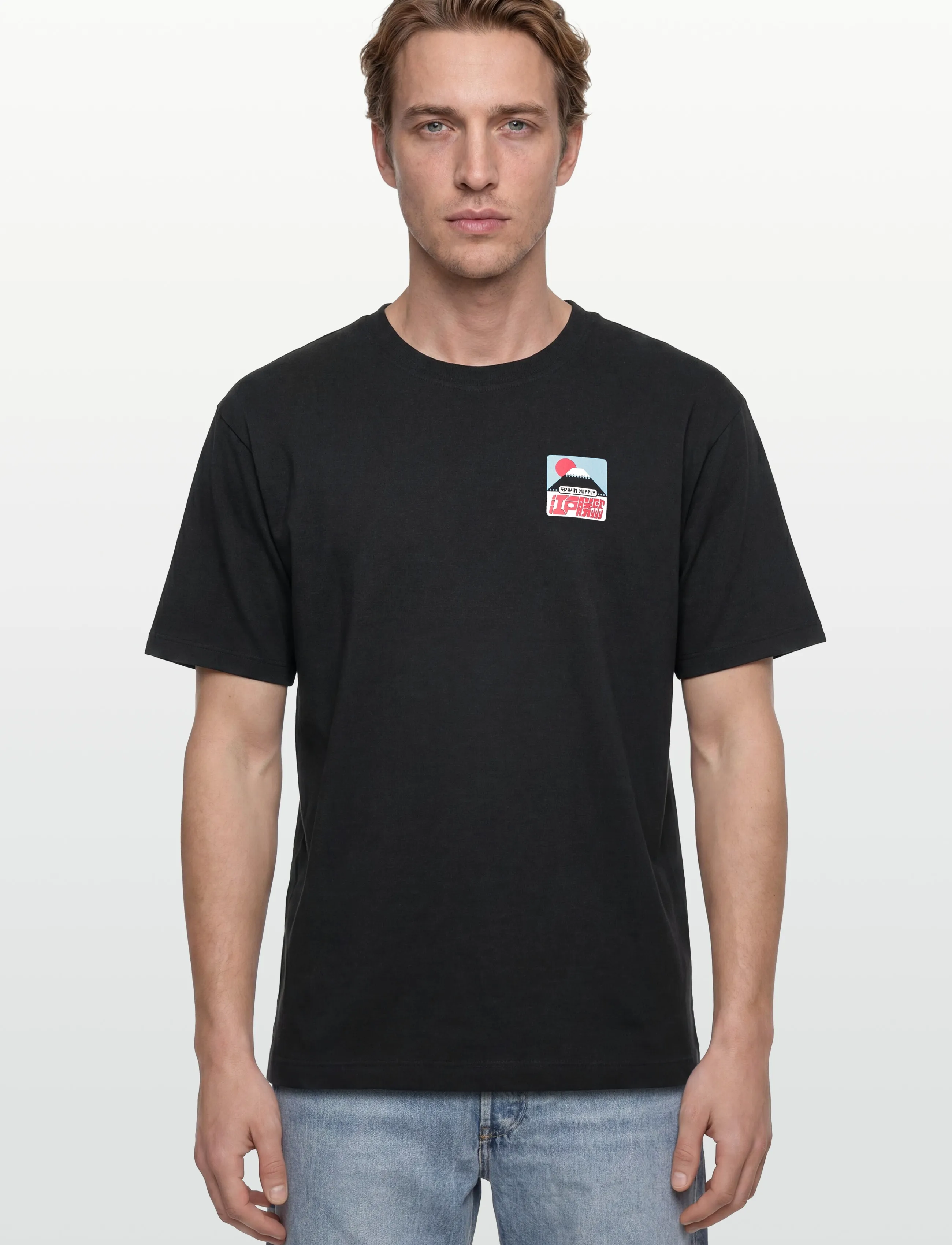 Edwin - Sunset On Fuji San T-Shirt - Black - kortærmede t-shirts - black - 3