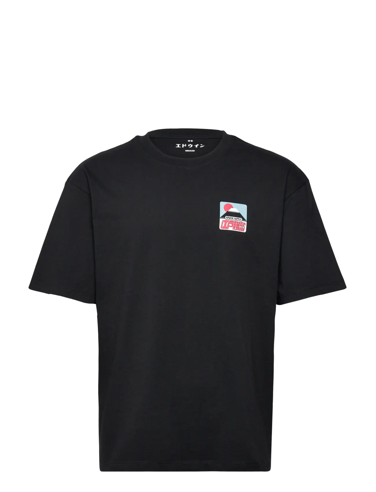 Edwin - Sunset On Fuji San T-Shirt - White - kortærmede t-shirts - black - 1
