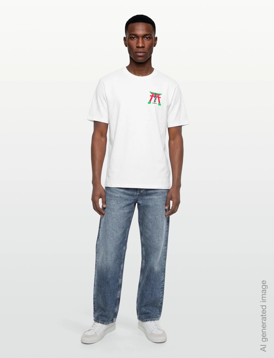 Edwin - Torii T-Shirt-White - short-sleeved t-shirts - white - 0