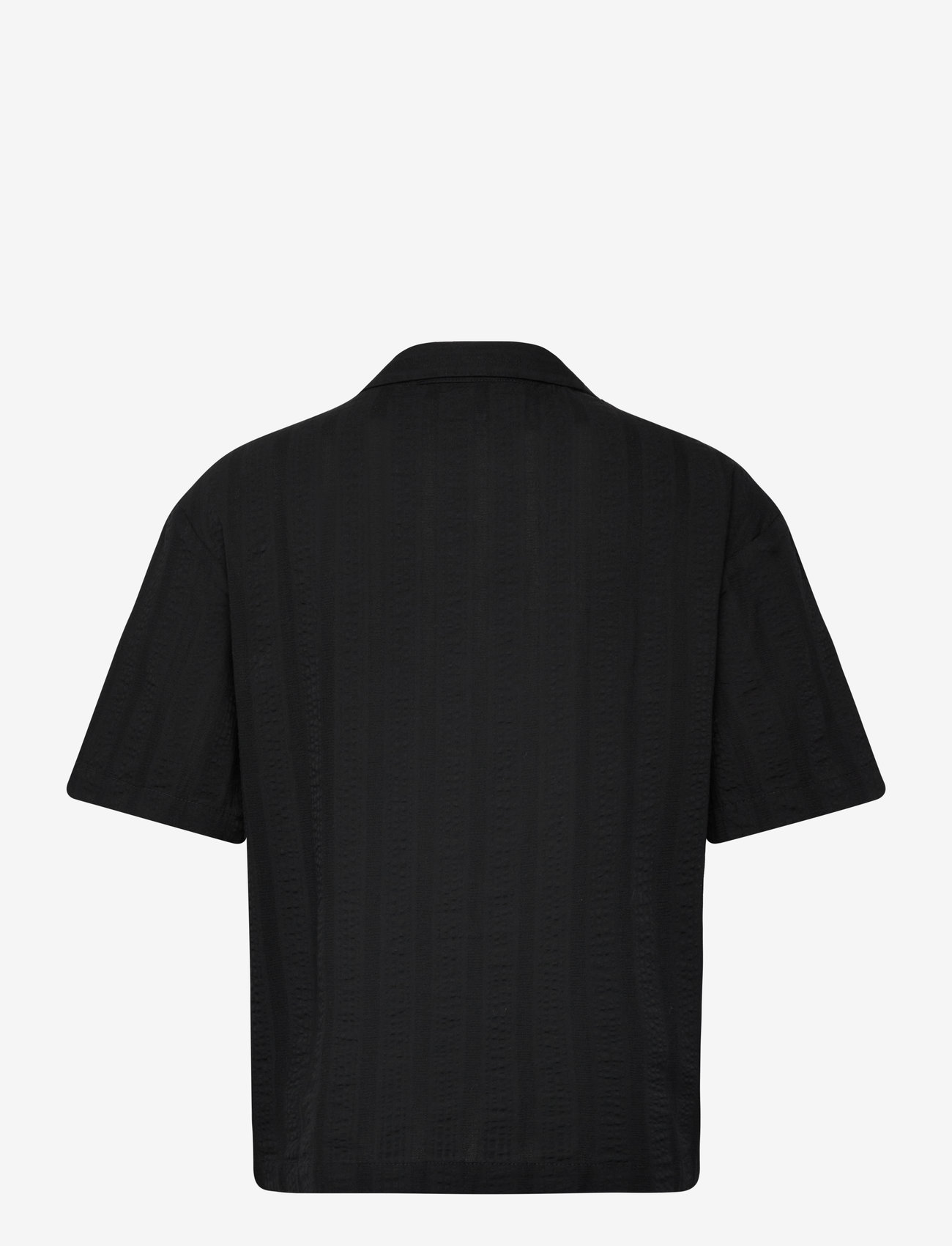 Edwin - Saga Shirt Ss - Black - kurzarmhemden - black - 1