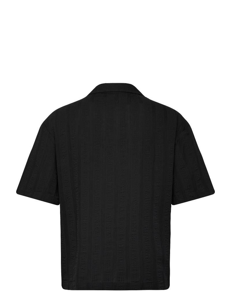 Edwin - Saga Shirt Ss - Black - kurzarmhemden - black - 1