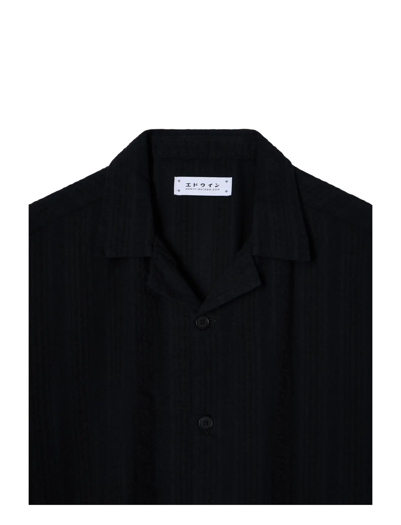 Edwin - Saga Shirt Ss - Black - black - 2