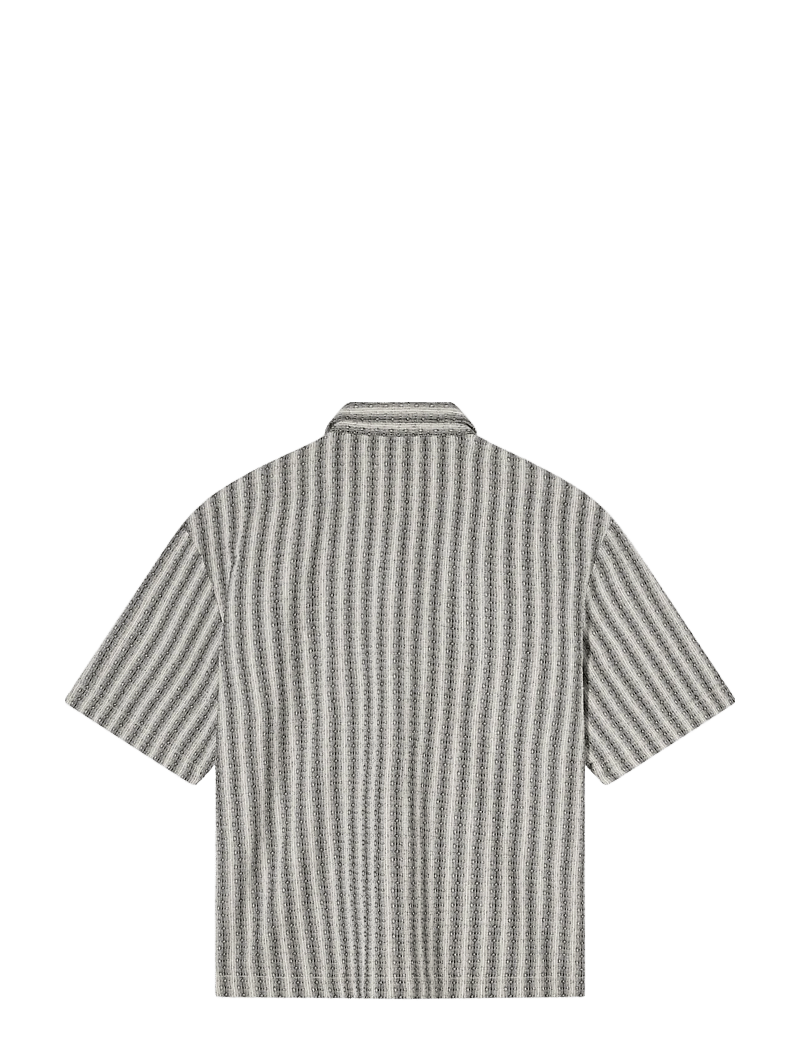 Edwin - Saga Shirt Ss - Black / White - kurzarmhemden - black / white - 1