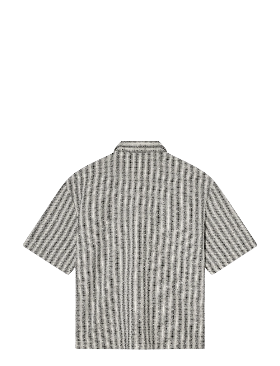 Edwin - Saga Shirt Ss - Black / White - kurzarmhemden - black / white - 1
