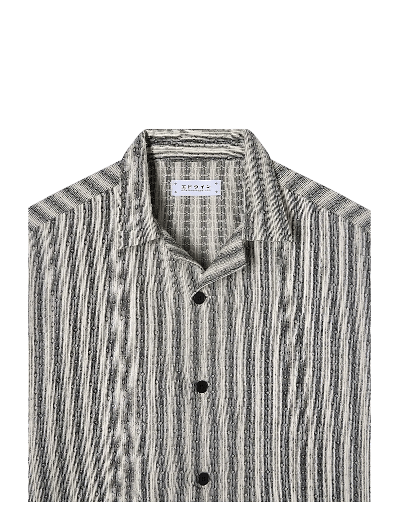 Edwin - Saga Shirt Ss - Black / White - kurzarmhemden - black / white - 2