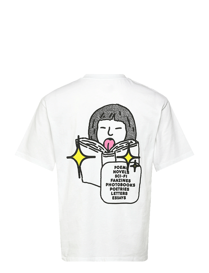 Edwin - Love In The Books T-Shirt - White - kortærmede t-shirts - white - 1