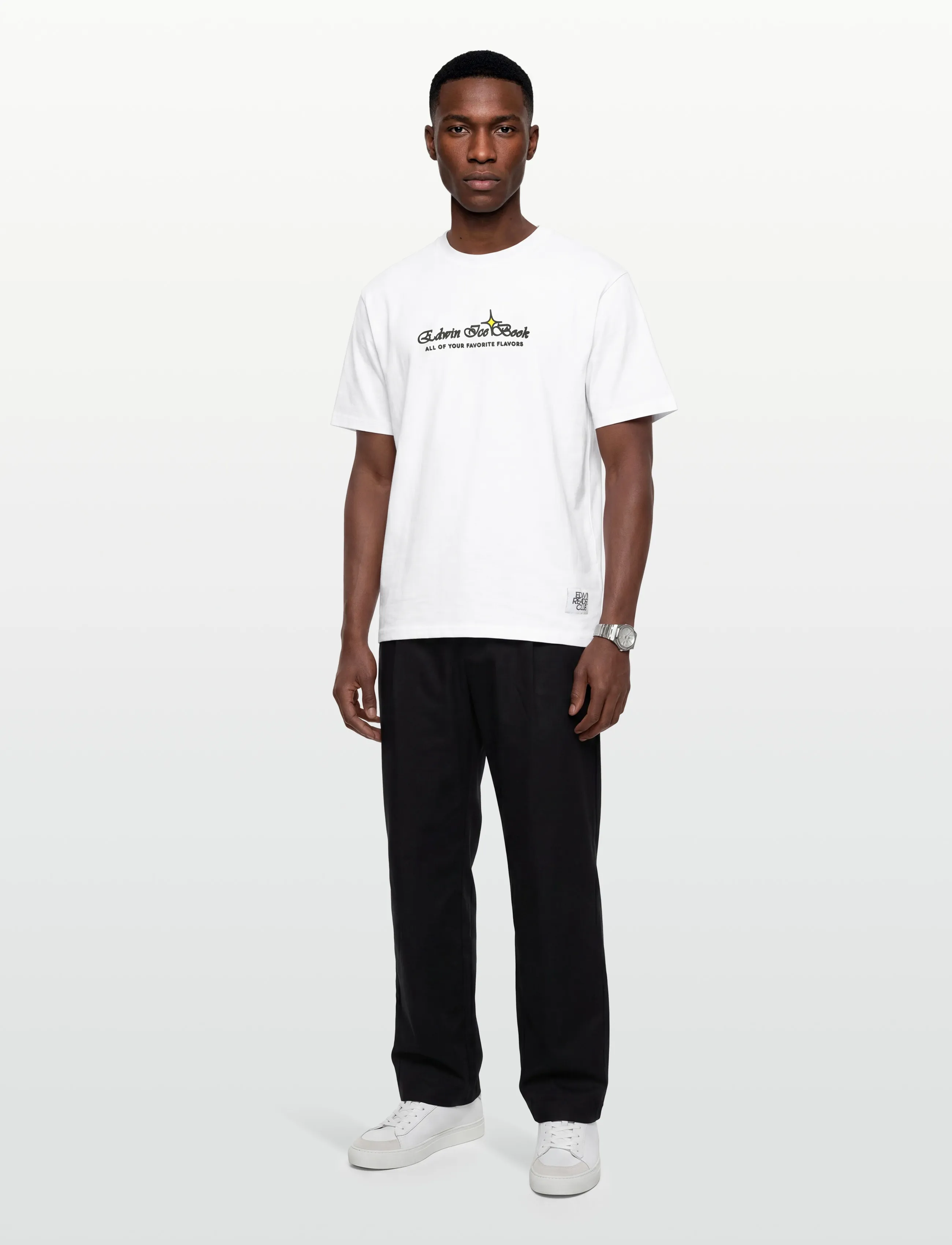 Edwin Love In The Books T-Shirt White, XL, T-shirts, Weiß - Short-sleeved, Männerswear