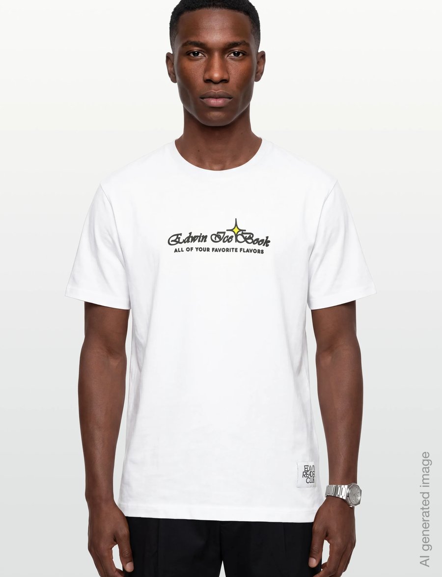 Edwin - Love In The Books T-Shirt - White - kurzärmelige t-shirts - white - 3
