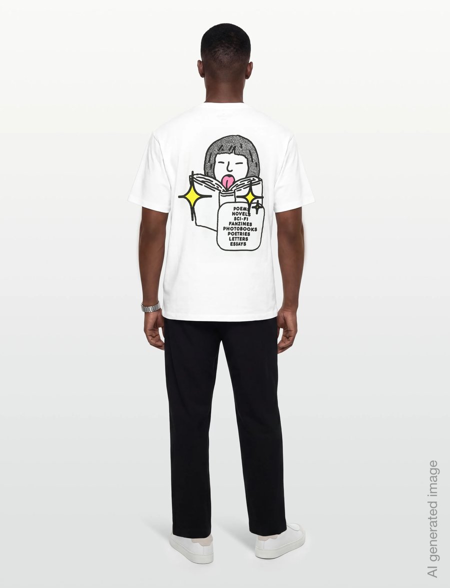 Edwin - Love In The Books T-Shirt - White - kurzärmelige t-shirts - white - 4