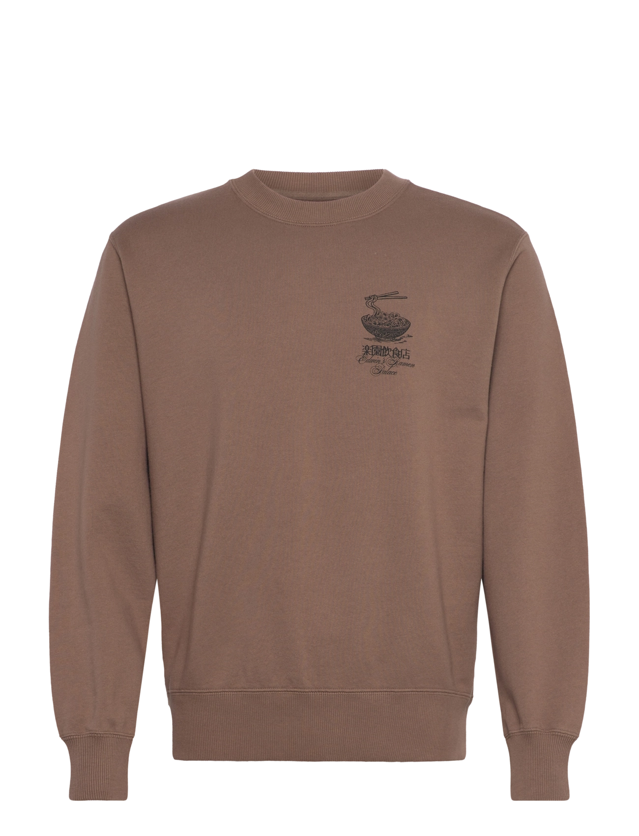 Edwin Ramen Palace Sweat - Shitake - Sweatshirts - SHITAKE / brown