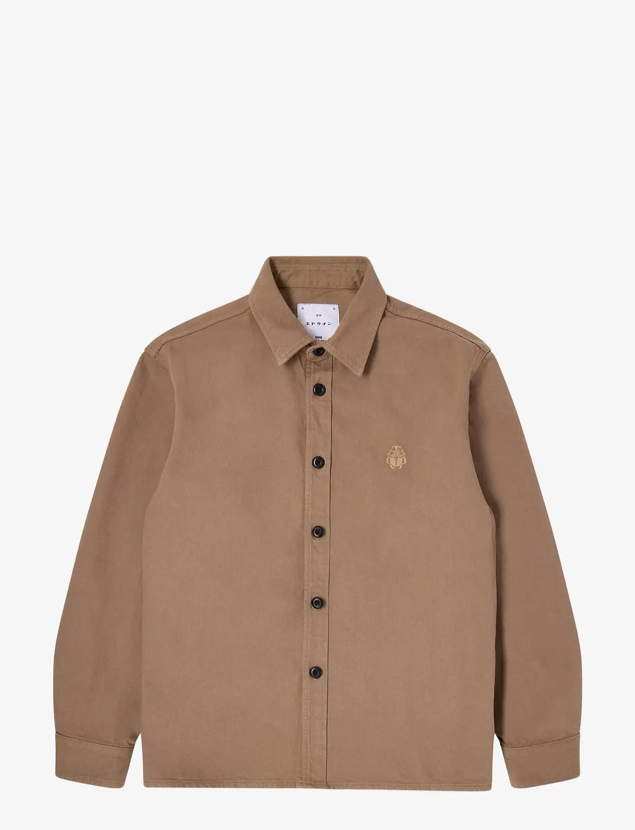 Edwin - Sebastian Shirt Ls - Shitake - koszule casual - shitake - 0