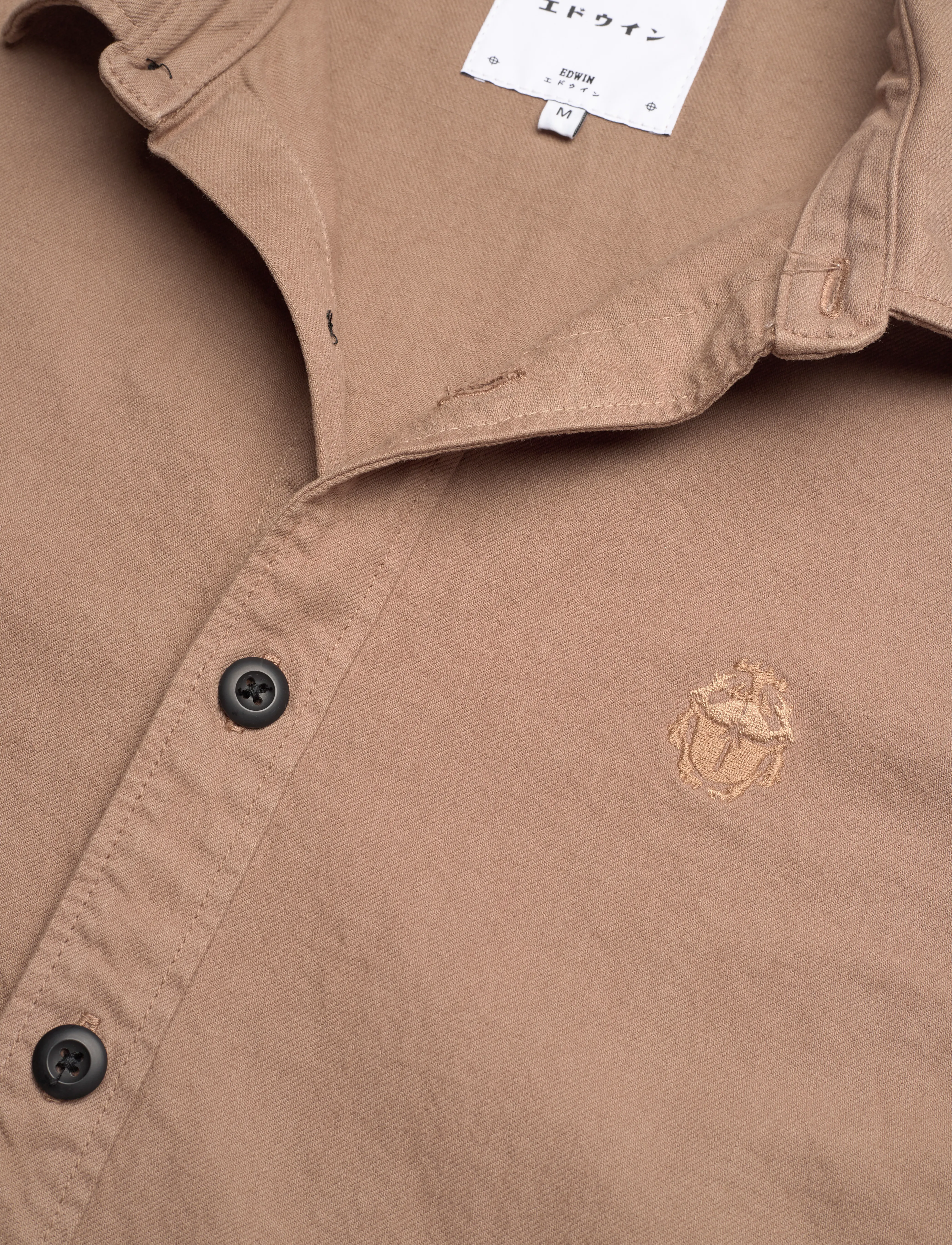 Edwin - Sebastian Shirt Ls - Shitake - shitake - 3