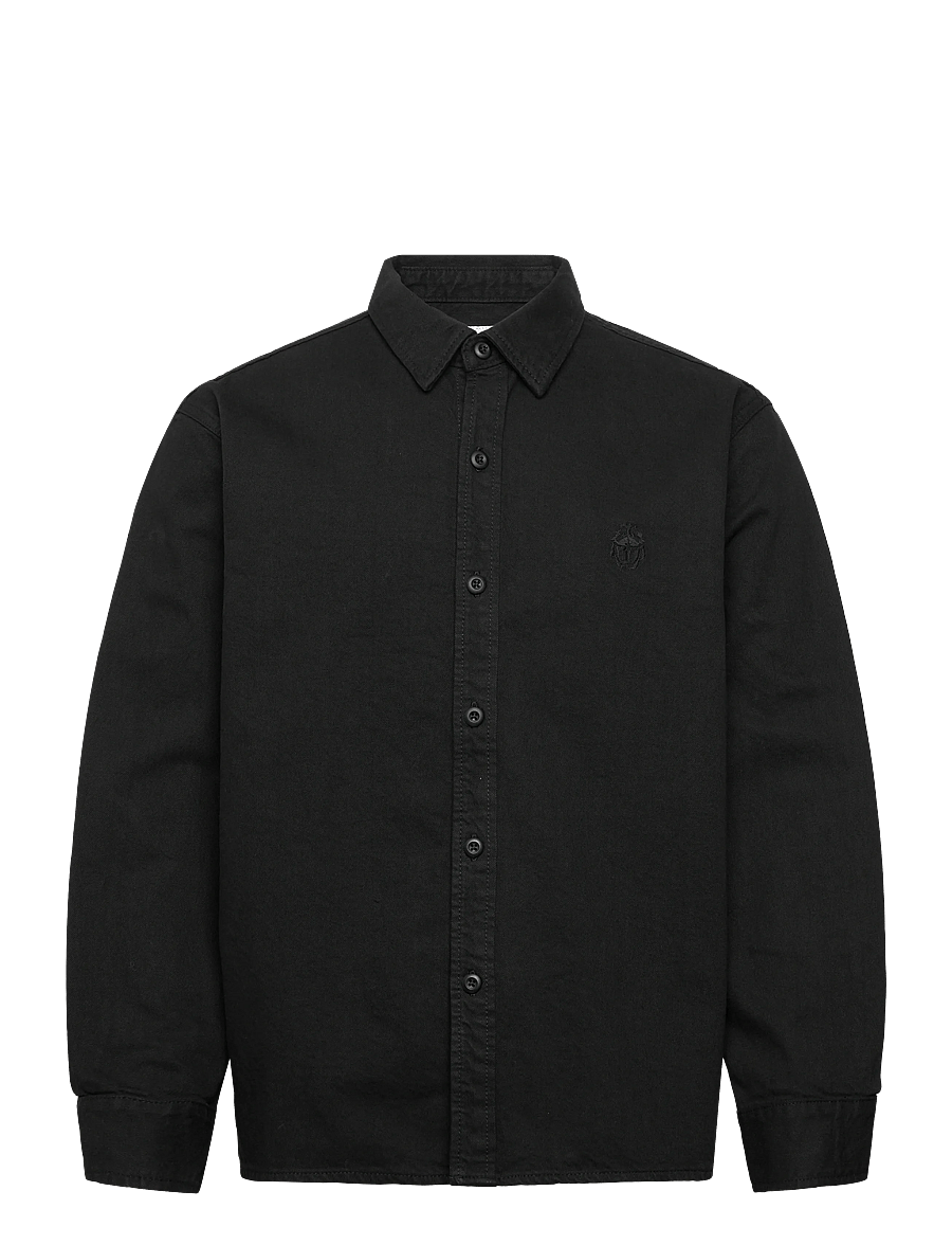 Edwin - SEBASTIAN SHIRT LS-BLACK - casual shirts - black - 0