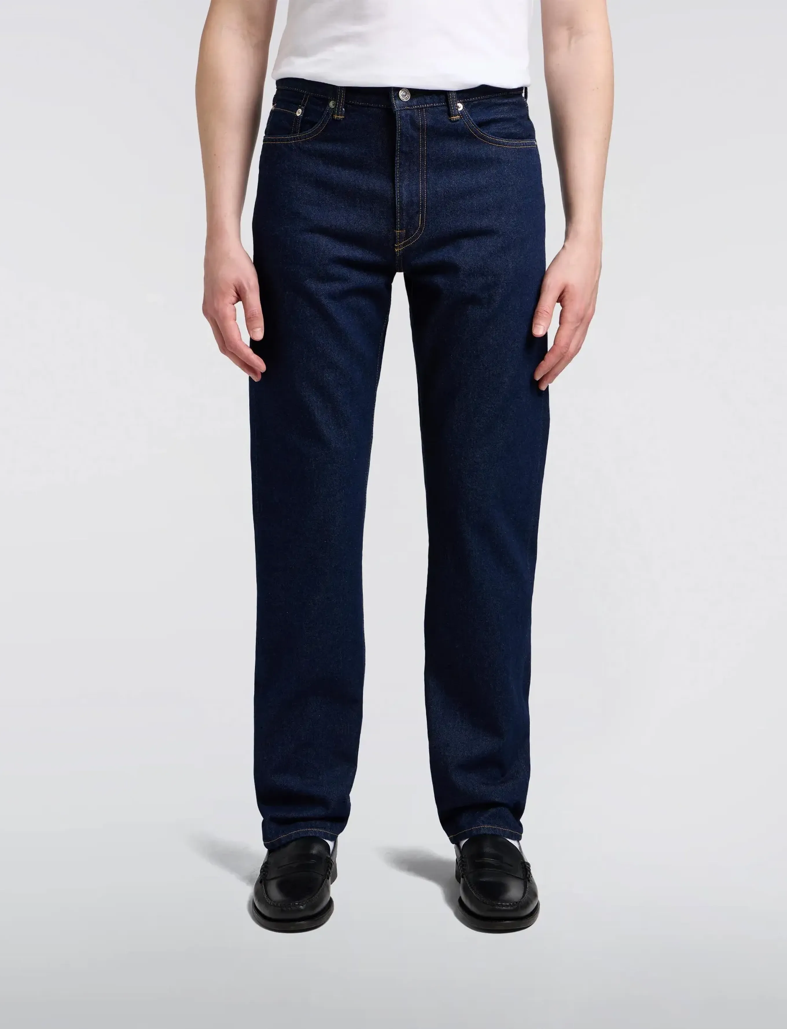 Edwin Regular Straight Jeans-Blue - Rinsed - Farkut - BLUE / navy