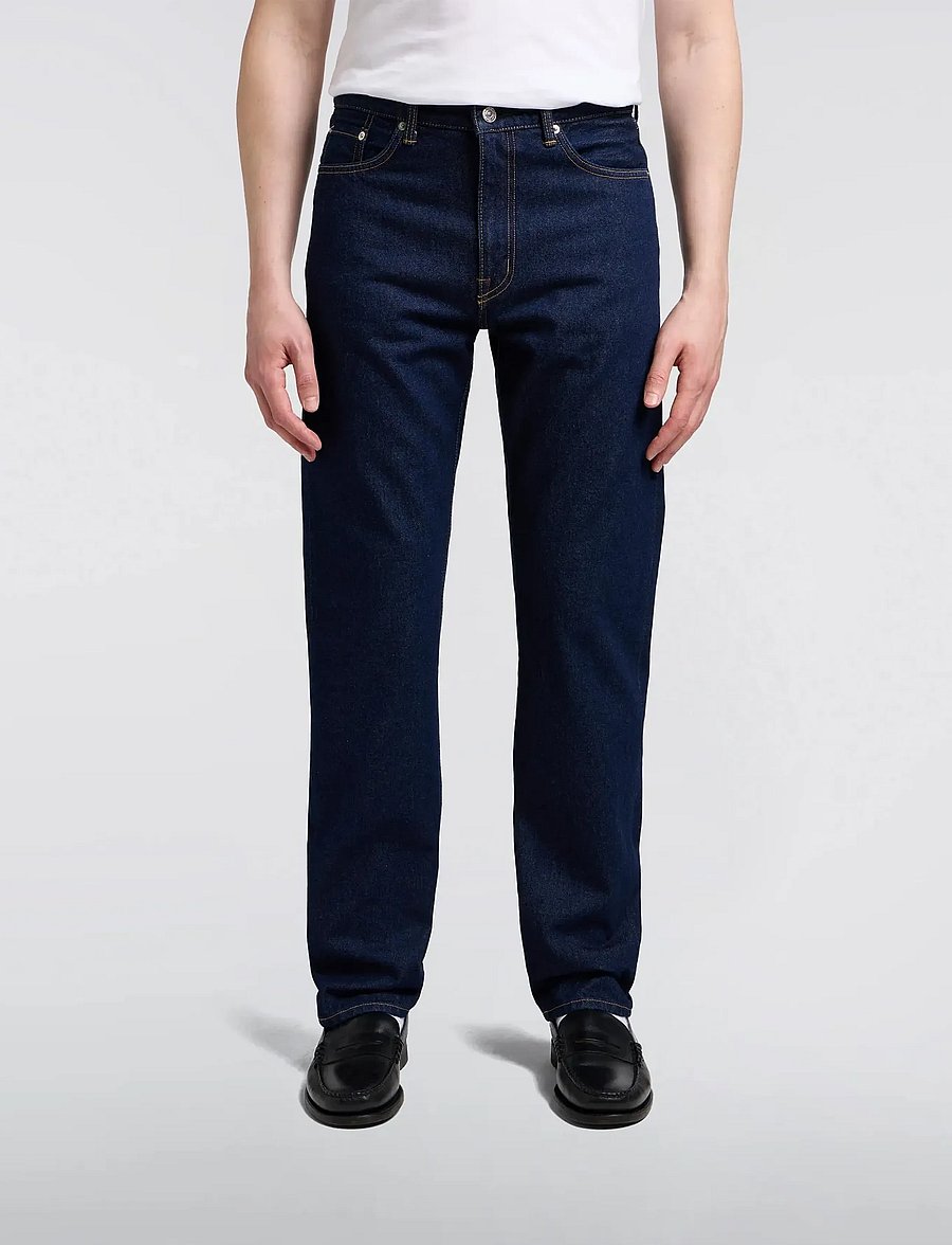 Edwin - Regular Straight Jeans-Blue - Rinsed - regular jeans - blue - 0
