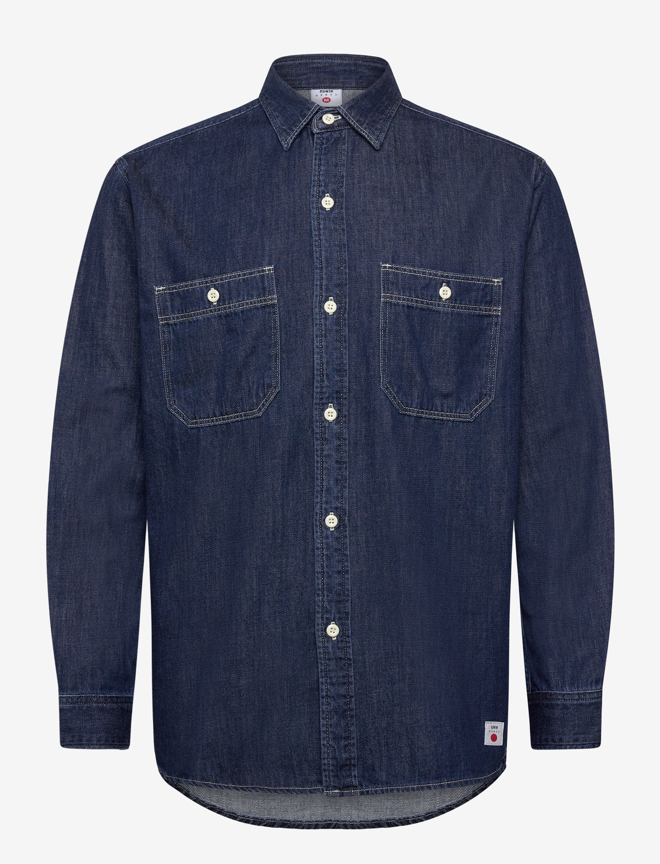 Edwin - Work Shirt Ls-Blue - Dark Used - blue - 0
