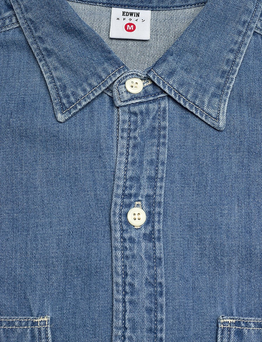 Edwin - Work Shirt Ls-Blue - Light Used - blue - 2
