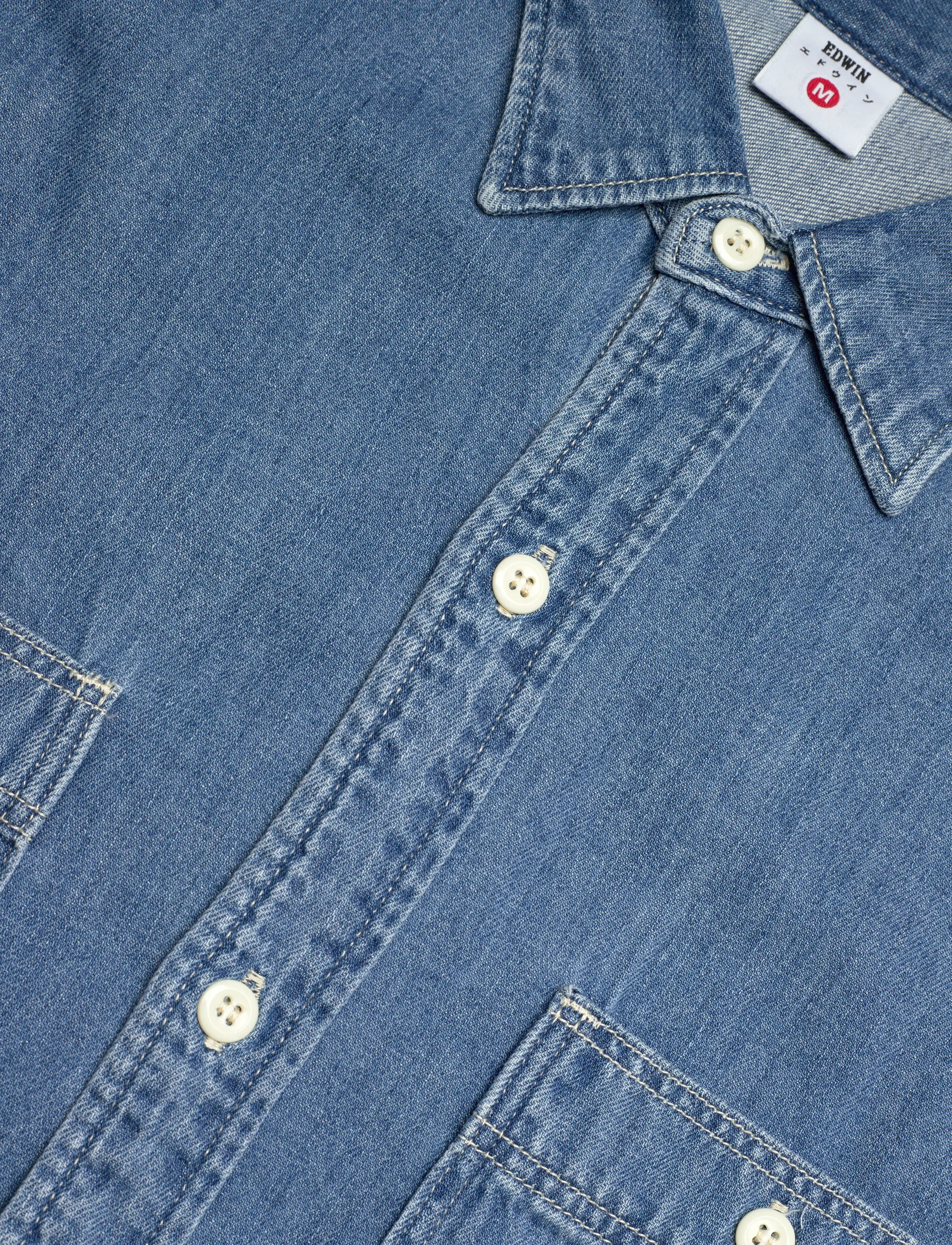 Edwin - Work Shirt Ls-Blue - Light Used - blue - 3