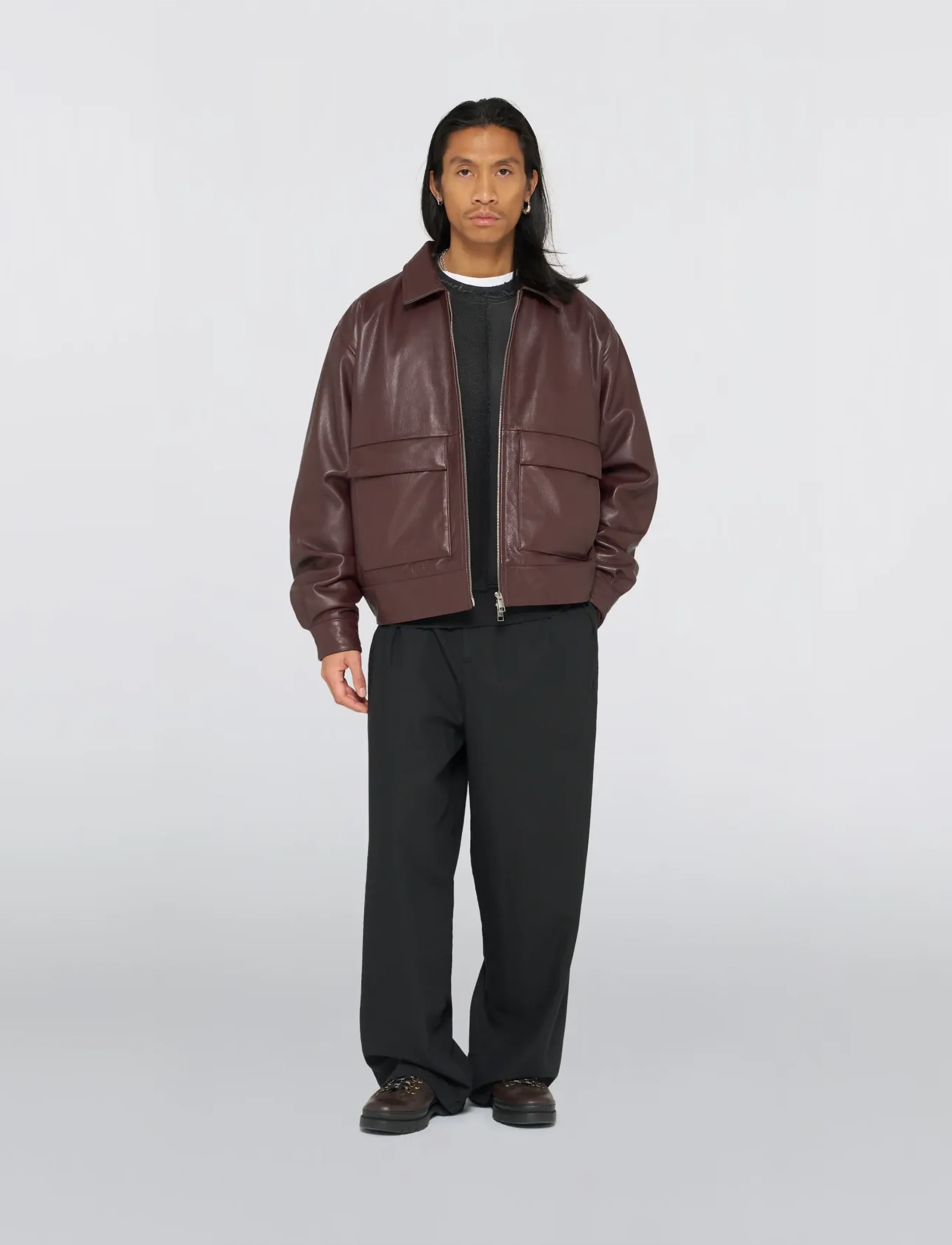 Edwin Dogma Jacket - Dark Navy - Neuheiten - BROWN BURGUNDY / burgundy