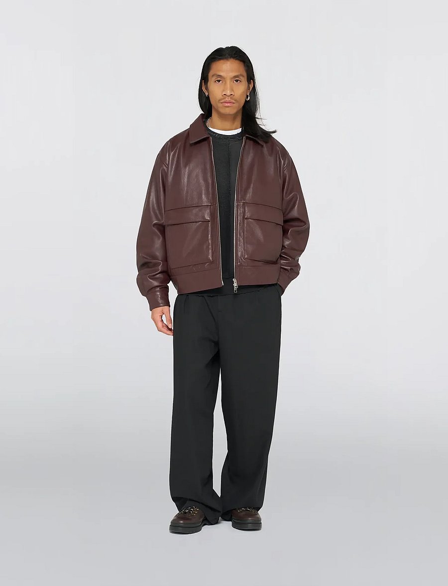 Edwin - Dogma Jacket - Dark Navy - herbstjacken - brown burgundy - 0