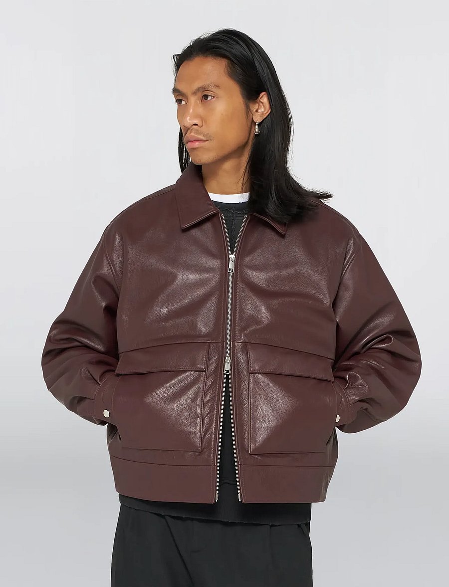 Edwin - Dogma Jacket - Dark Navy - herbstjacken - brown burgundy - 5