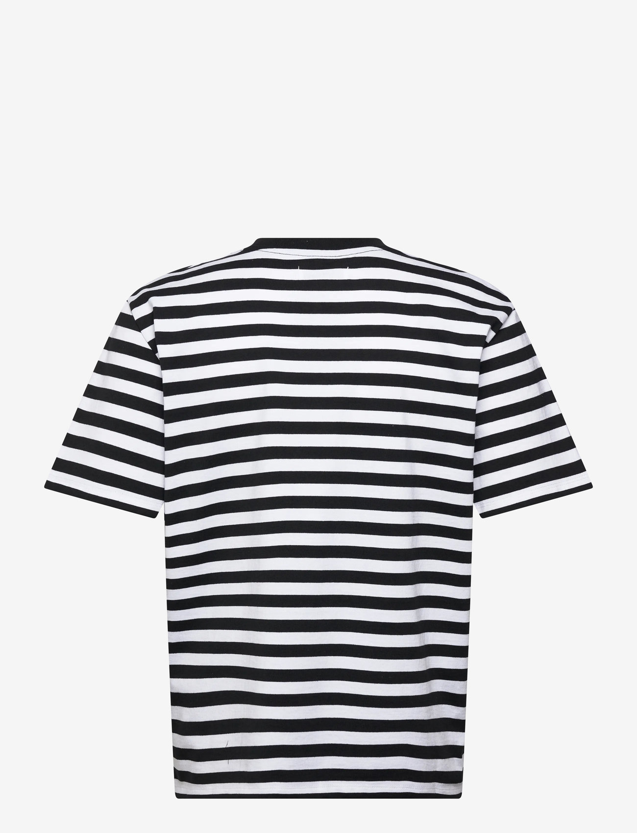 Edwin - REGULAR STRIPED T-SHIR - kortærmede t-shirts - black/off white - 1