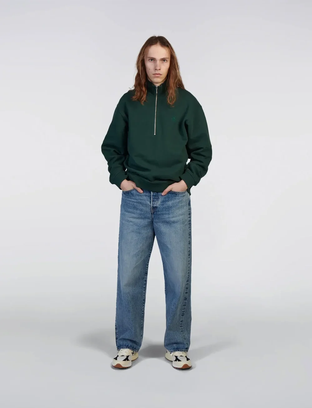 Edwin - KOJI HALF ZIP SWEAT - half zip-trøjer - green gables - 3