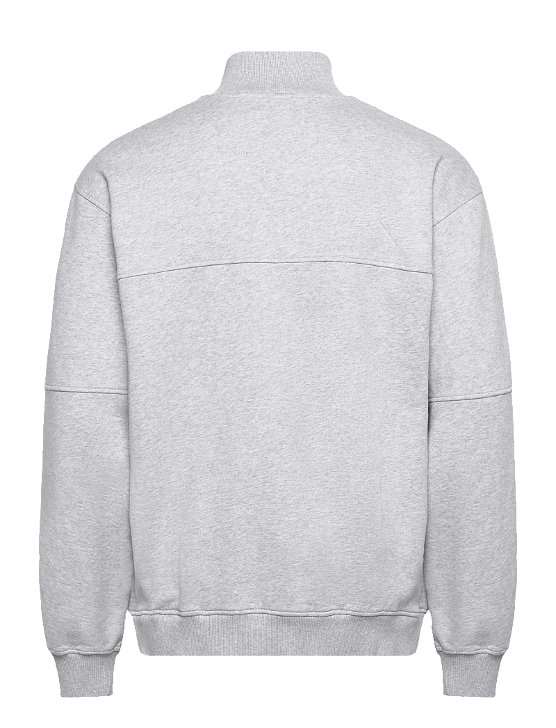 Edwin - KOJI HALF ZIP SWEAT-GREY MARL - pullover mit halbem reißverschluss - grey marl - 1