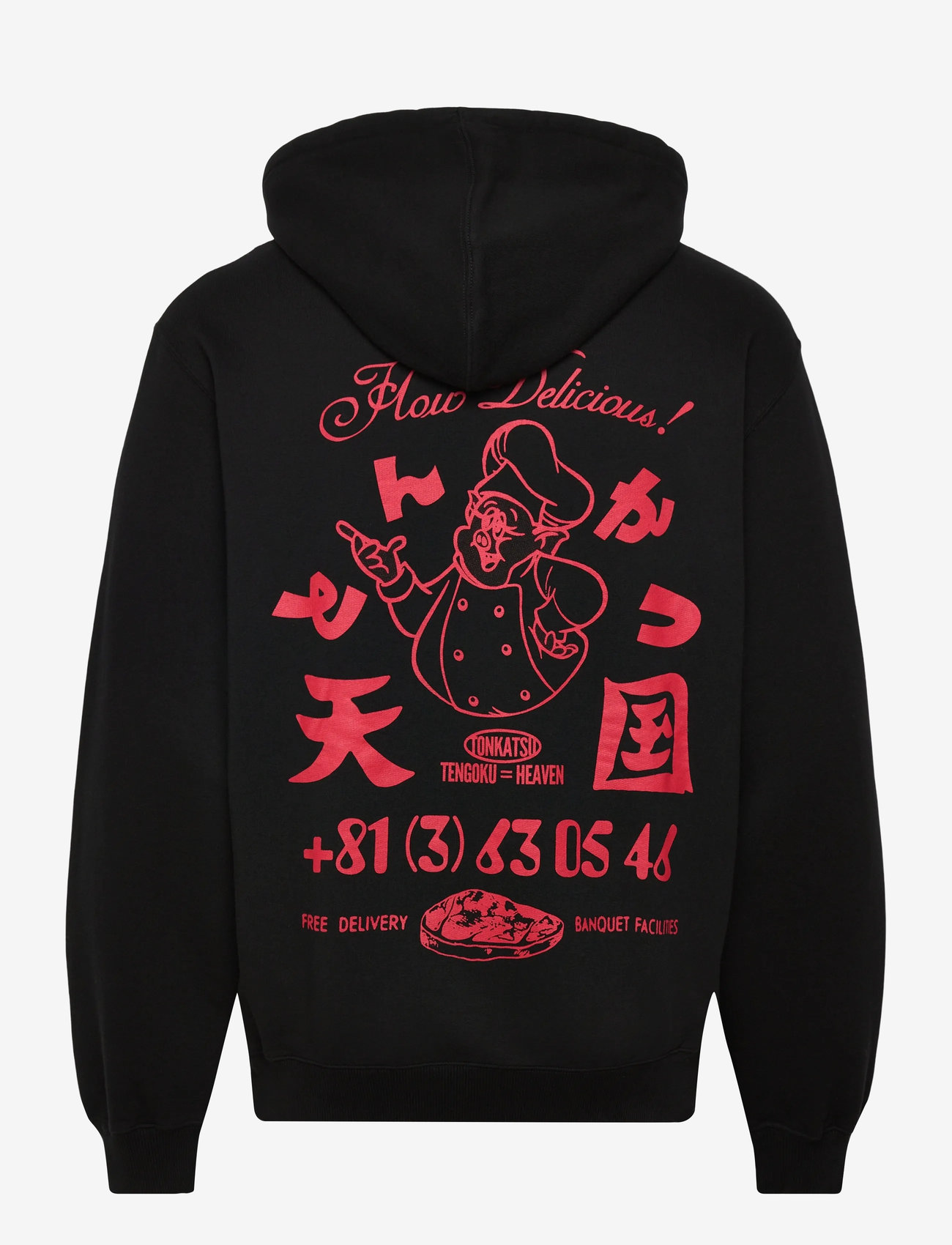 Edwin - TONKATSU HOODIE SWEA - hoodies - black - 1