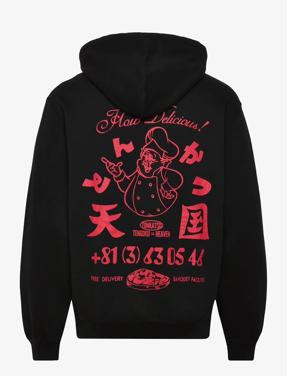 Edwin - TONKATSU HOODIE SWEA - hættetrøjer - black - 1