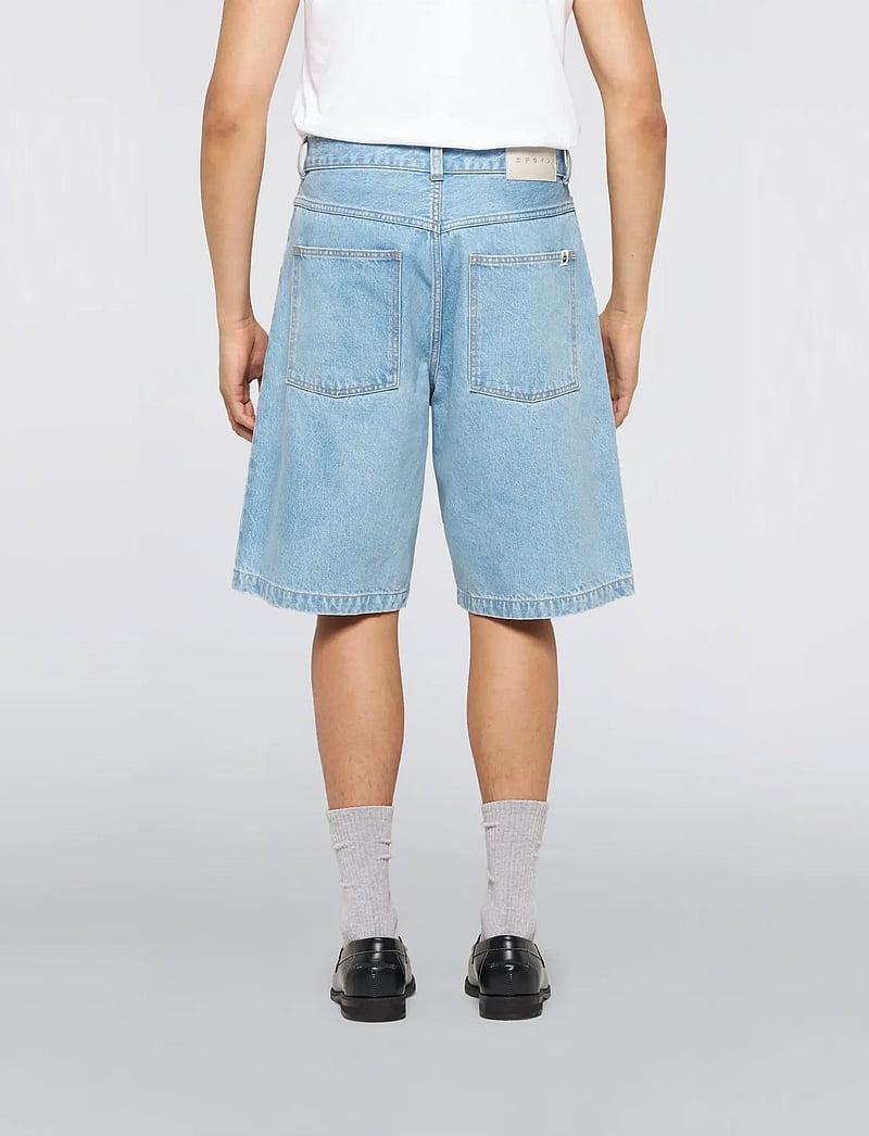 Edwin - Worker Short-Blue - Heavy Bleach Wash - jeansshorts - blue - 0