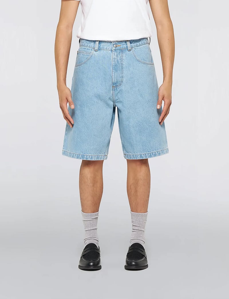 Edwin - Worker Short-Blue - Heavy Bleach Wash - jeansshorts - blue - 4