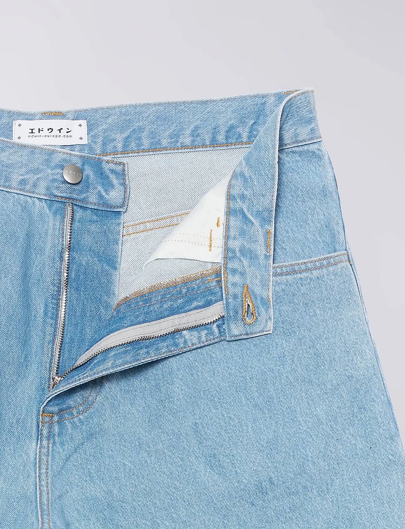 Edwin - Worker Short-Blue - Heavy Bleach Wash - jeansshorts - blue - 5