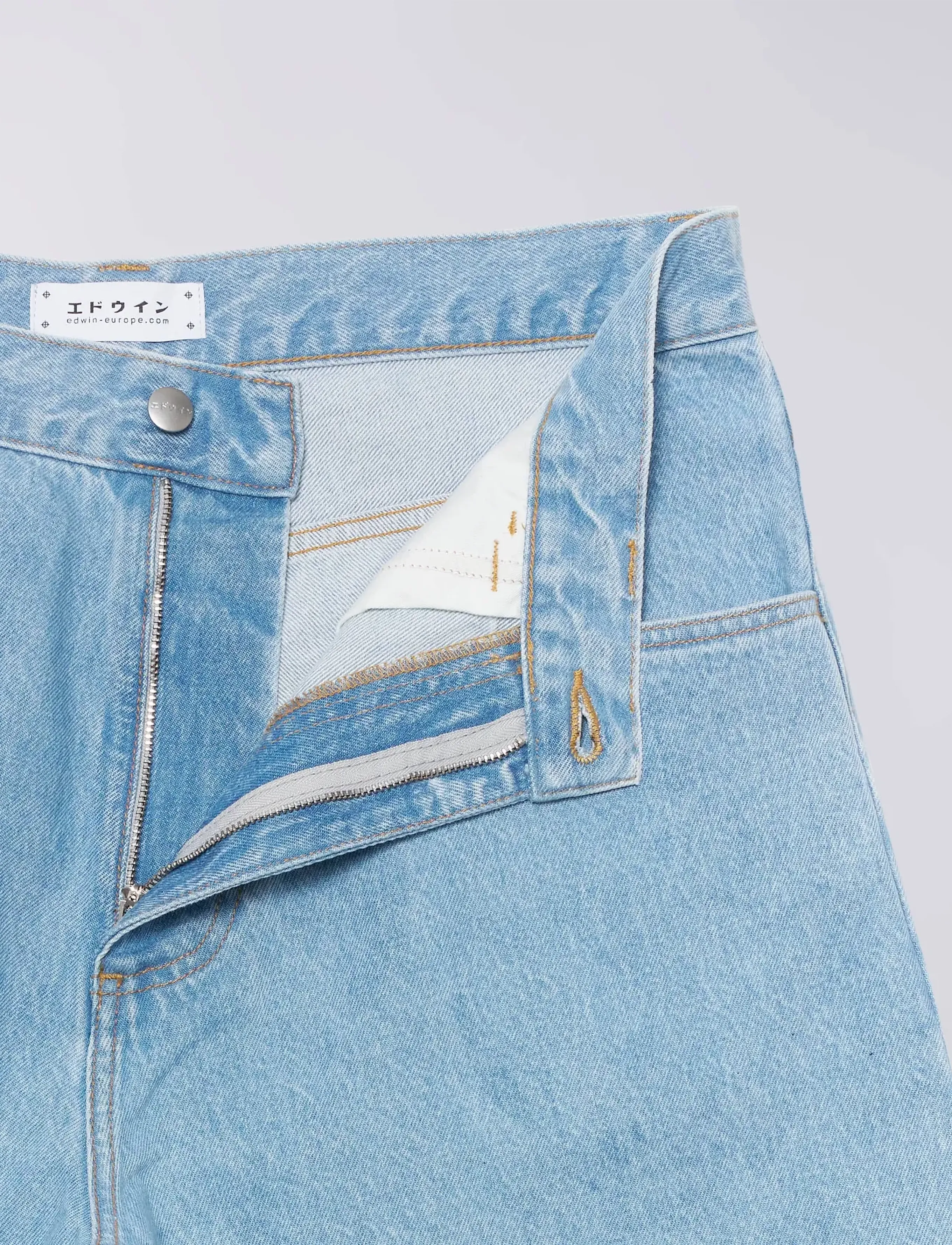 Edwin - Worker Short-Blue - Heavy Bleach Wash - farkkushortsit - blue - 5